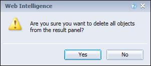 confirm Click the Yes button to delete or the No