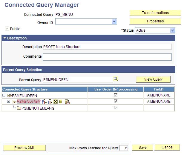 Chapter 6 Using Connected Query 3. Select the True option from the Property Value list for the SupportsOrderBy property. 4. Click the OK button to return to the Connected Query Manager page.