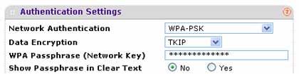 Table 12. Settings for WPA with RADIUS, WPA2 with RADIUS, and WPA & WPA2 with RADIUS Setting TKIP Descriptions Temporal Key Integrity Protocol (TKIP) is the standard encryption method used with WPA.