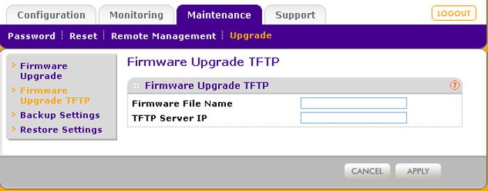 5. Click Browse and locate the image (.zip) upgrade file. 6. Click Apply to initiate the upgrade process. During the upgrade process, the wireless access point automatically restarts.