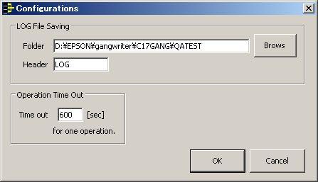 5. How to Use GangWriter 5.3.4 Configuration Function Figure 5.17 Configuration button Clicking the [Configuration] button displays the following [Configuration] window.