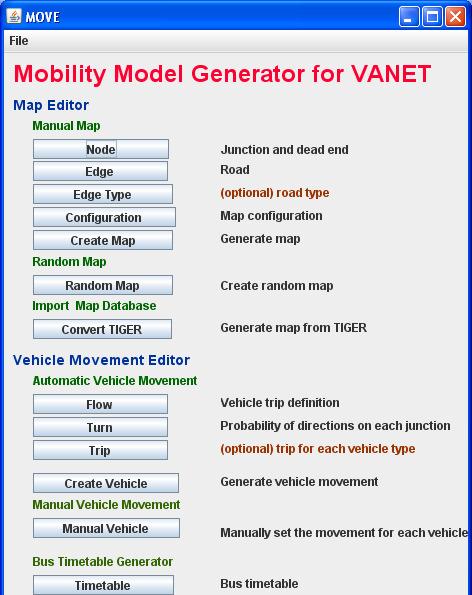 Figure 2: Mobility Model Generator 3. INFLUENCE OF MOBILITY MODEL IN VANET SIMULATIONS. The simulation results are greatly affected by the mobility model selected.