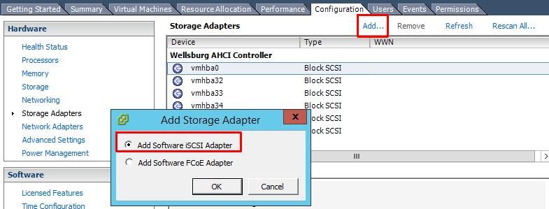 ESXi Configurations Tasks: a. Add and configure the Software iscsi initiator. b. Create a new virtual switch and vmkernel ports for iscsi traffic. c. Optimize vswitch settings for iscsi traffic. d.
