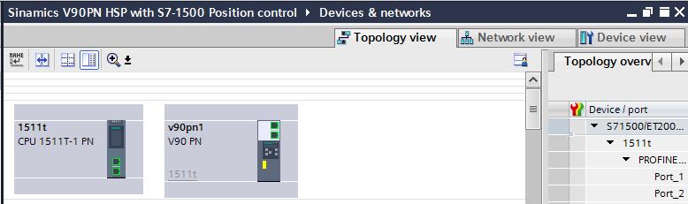 topology view: If IRT communication is selected, topology is