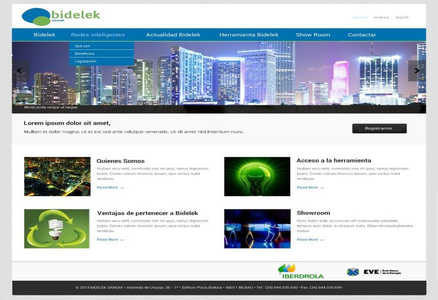 Bidelek a new smart grid level Web page to