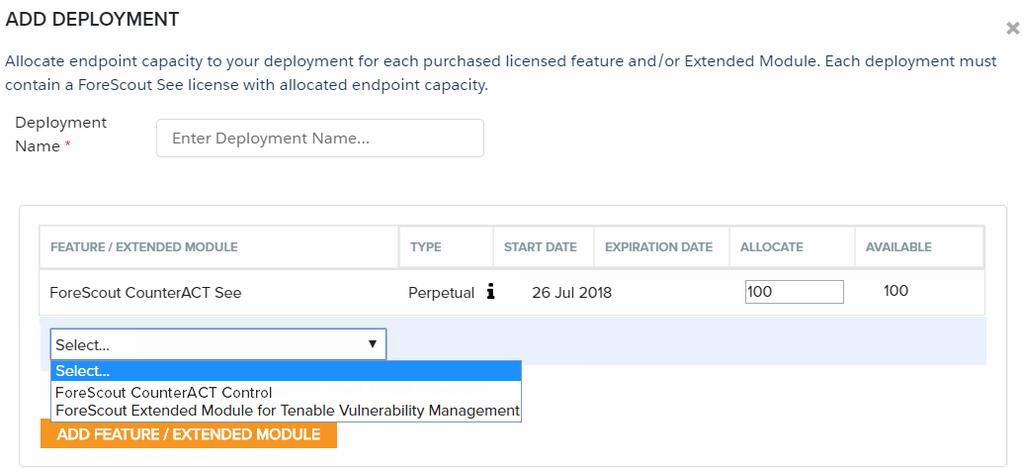 Add a New Deployment Add a new deployment in the Customer Portal for each deployment in your organization managed by a separate Enterprise Manager.