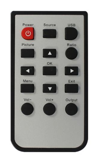 Remote Control Power: Press the Power button to turn the converter on or to put it in standby mode. Source: Press the Source button to display the Source Menu.
