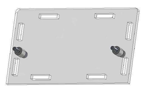 GEKCO DIGITAL CLOCK P/N CLK036 ASSEMBLY & OPERATION MANUAL ( ) Locate the clear back panel and insert two white screws into their respective mounting holes and add two ¼ spacers.