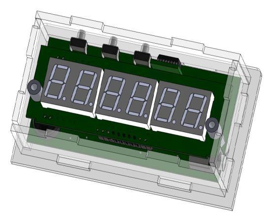 DIGITAL CLOCK MODEL CLK036 ( ) Install two spacers over the mounting holes ( ) Add the front panel and make sure all pieces are aligned properly.