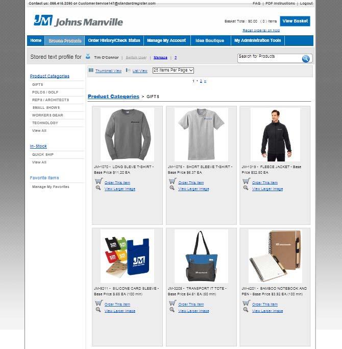 Product Catalog Select a product The enhanced product catalog will save you time by reducing clicks