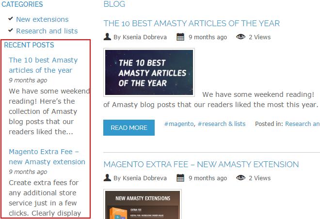 Display Short Content - Select 'Yes' to allow your customers to read the beginning of posts.