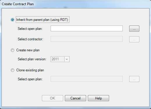 3. Click the icon in the Select open plan, and select a parent plan from the list, and