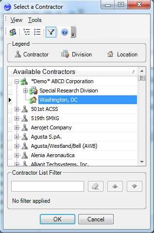 7. Select a Subcontractor from the available