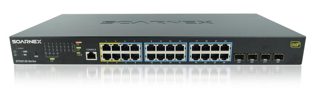 EP220-28-193 28-Port Managed Gigabit Switch with 4 x IEEE 802.3at + 20 x IEEE 802.
