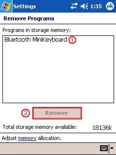 (Figure 2) choose MiniKB and click the Remove