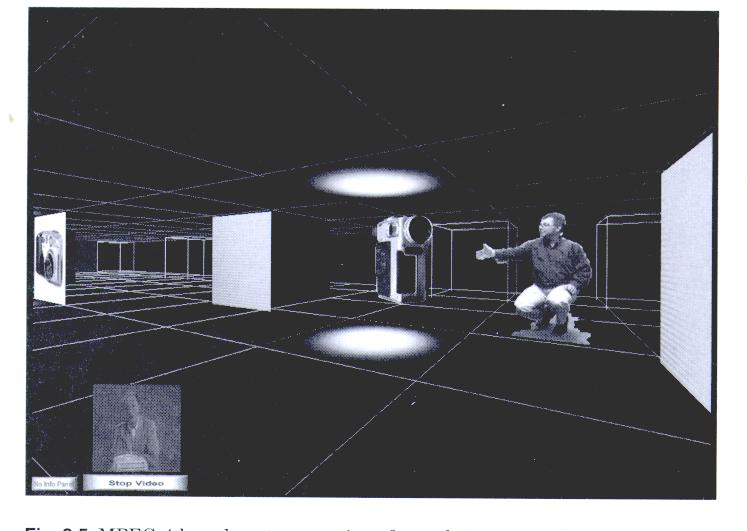 MPEG-4 Applications 3D Shopping Portal: the user enters a 3D virtual