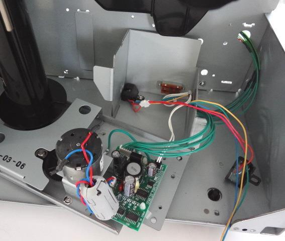 5. Insert the connector of the Rewinder Harness, disconnected from the