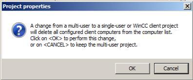 6 Master ES/OS and Standby OS 2. Under "Type:" in the "General" tab, select the project "Single-User Project" from the drop-drop-down list.