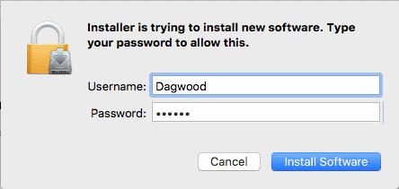 Click 'Install' You need to enter your device password to allow