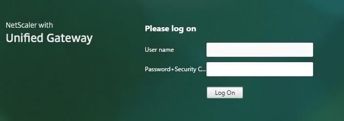 Configuring Citrix NetScaler Testing the Integration 25 Authentication Method 2: User ID LDAP Password Security Code Hardware and VIP Access Credential Authentication 1.