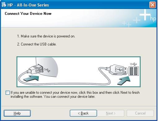 16 Connect the USB cable Windows Users: You may have to wait several minutes before you see the onscreen prompt to connect the USB cable.