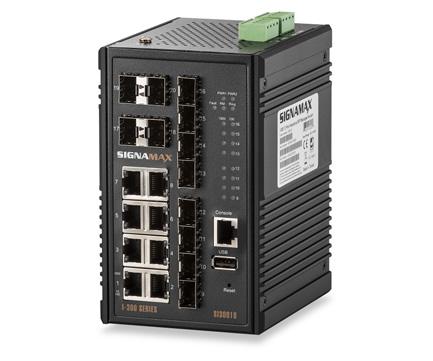 I-300 Series Models & Specifications PART NUMBER SI30010 SI30020 Switches RJ-45 10/100/1000 100/1000 SFP Gigabit SFP 8 16 8 0 4 4 PoE 0 8 PoE PoE Budget N/A 240W Performance Electrical &