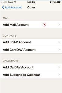 Mail Account.
