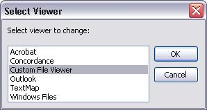 Administrating 35 4. In the next Select Viewer dialog box, select the new viewer to use, then click OK. 5. In the message box to confirm the file viewer change, click Yes.