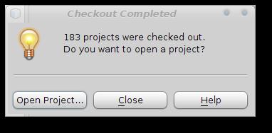 Figure 5: NetBeans open project dialog 6) This concludes the section on checking out the Felix source code.