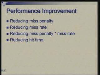 So now in view of this if you were to improve performance from cache organization point of view what is it you could do? So basically you could improve on any of these factors.