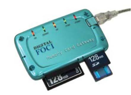 USB flash drive plugs directly into a USB port Flash card reader