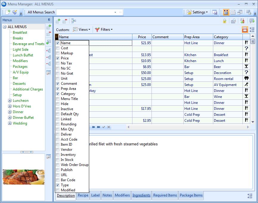 Adding New Menus What is the Menu Manager? The Caterease Menu Manager allows you to add a limitless number of menus and submenus to your program.