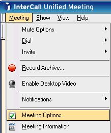 Once you have installed InterCall Unified Meeting, click the desktop icon in your
