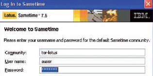 4 To integrate with Lotus Sametime, check the corresponding box and enter your host name, communication port, user ID and password. Click OK to save the setting.