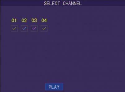 Select any of 4/8 channels to playback.