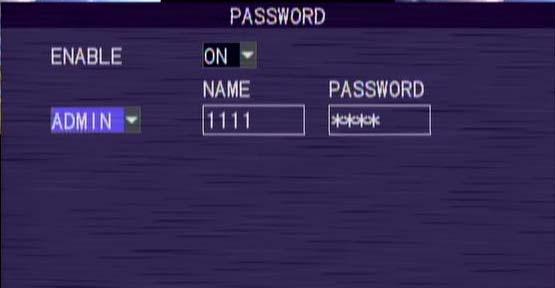 Enable/Disable password