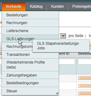 List of GLS deliveries / shipments All deliveries processed via GLS are displayed under Verkäufe > GLS Lieferungen.