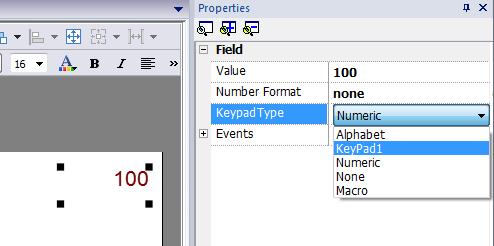 Once the custom keypad is created, it may be used for any specific field where the Keyboard Type property has been properly set by selecting the corresponding
