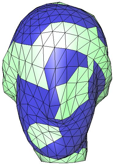 the same cluster. Thanks to this framework, a mesh decomposition in a small number of regions can be created at any given resolution level. B.