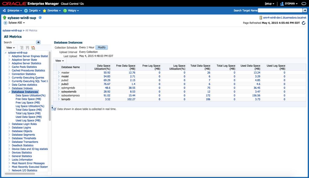 Drill Down Into Individual Sybase ASE Statistics Drill into hundreds of Sybase ASE metrics View