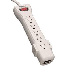 Protect It! 7-Outlet Surge Protector, 7-ft. Cord, 2520 Joules, Fax/Modem Protection, RJ11 MODEL NUMBER: SUPER7TEL Highlights 7 outlets / 7-ft.