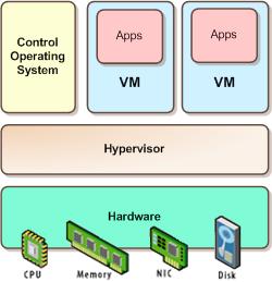 Types of Virtualization Native/Bare metal (Type 1) - Higher
