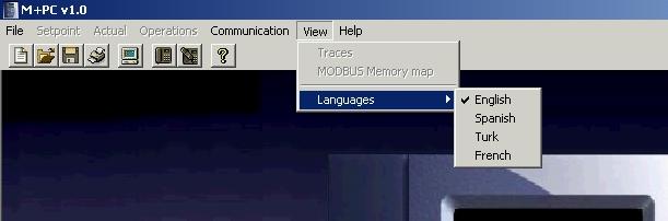 COMMUNICATIONS 4.7.3. LANGUAGES LANGUAGES option is only active when there is no active communication with the relay.