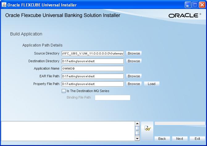 The following screen is displayed: 12. Choose Oracle FLEXCUBE Gateway MDB. Click Next.