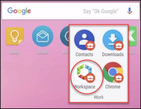 Managing Android for Work with Workspace ONE Enabling Android for Work on devices separates personal data from the work data at the operating system level.