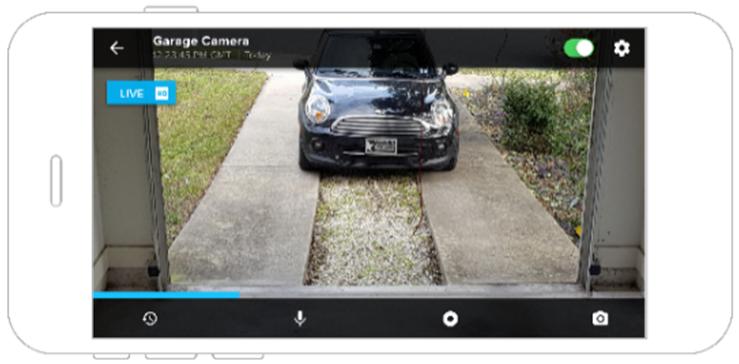 Taking Photos Tap the Camera icon to save a screenshot while watching live video. To save images taken from your Aria you must either have a: 1. Micro-SD card inserted into the camera, or 2.