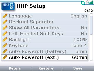 CANbus 1313 HHP Manual - Mar. 2018 Return to TOC 11 HHP SETUP The HHP SETUP app allows adjustment to the appearance of the screen displays and the 1313 HHP s functionality.