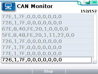 Return to TOC CANbus 1313 HHP Manual - Mar. 2018 7 CAN MONITOR In the main screen, highlight the CAN Monitor icon and press the Select softkey to open the app.