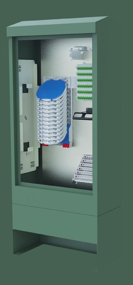 throughout Support for 250μm and 900μm fibre routing and management Modular construction allows for build and grow network Quick and easy installation of additional trays/drop patch modules Fibre