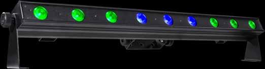 9X12W RGBWAP/FC 22 3section control IP30 LUMIPIX9HE LUMIPIX9HE is a linear LED batten of 100cm size designed for professional use, employing an innovative optic system combined with a new light